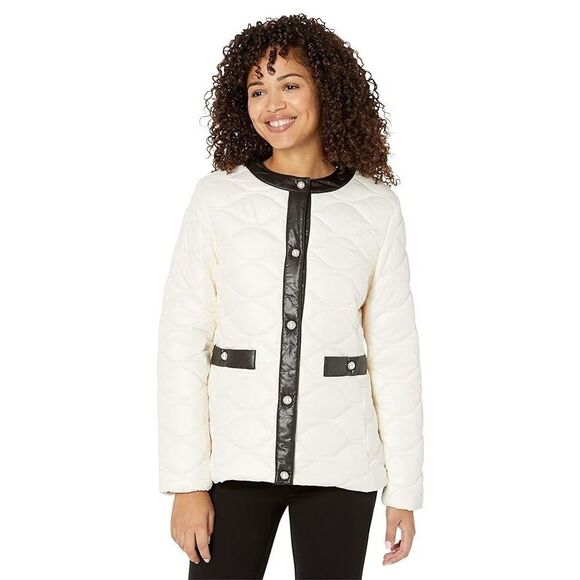 $228 kate spade new york Quilted Jacket with Pearl Buttons size large - Picture 3 of 7